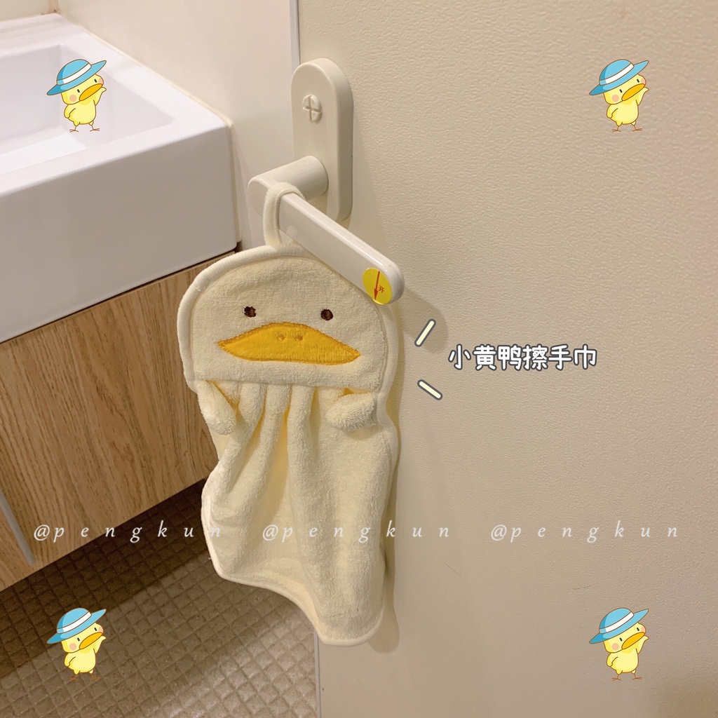 Khăn lau tay vải nhung san hô hình gấu dễ thương thấm hút tốt khăn lau tay gấu dâu