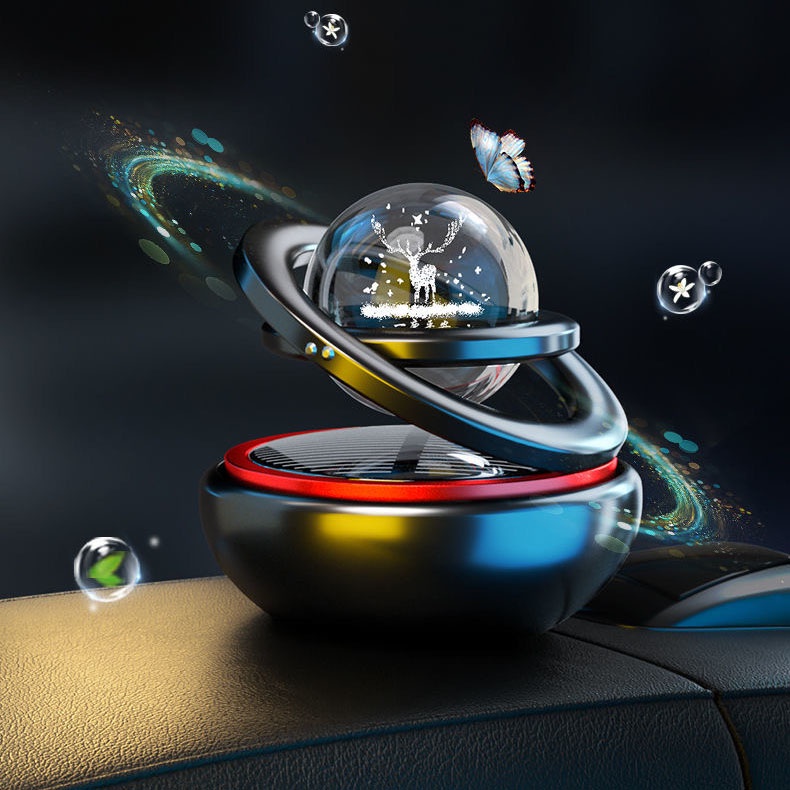 Sáp Thơm Ô Tô, Vòng Xoay Vô Cự để taplo, Nước Hoa Khửi Mùi Cao Cấp Gắn Taplo Tự Quay Bằng Năng Lượng Mặt Trời siêu thơm