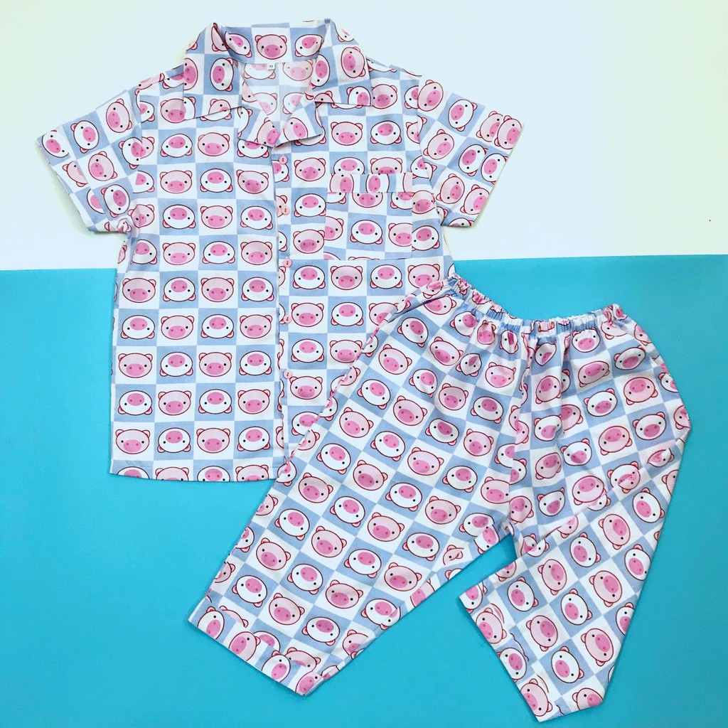 Pijama lửng nữ vải kate thái mịn đẹp không nhăn size 50-65kg nhiều mẫu