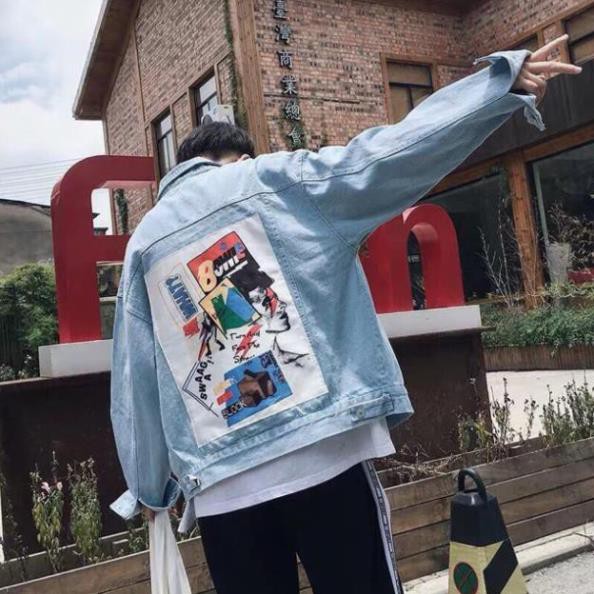 Áo Jean Nam Unisex - áo khoác Dắp What - hot trend 2021