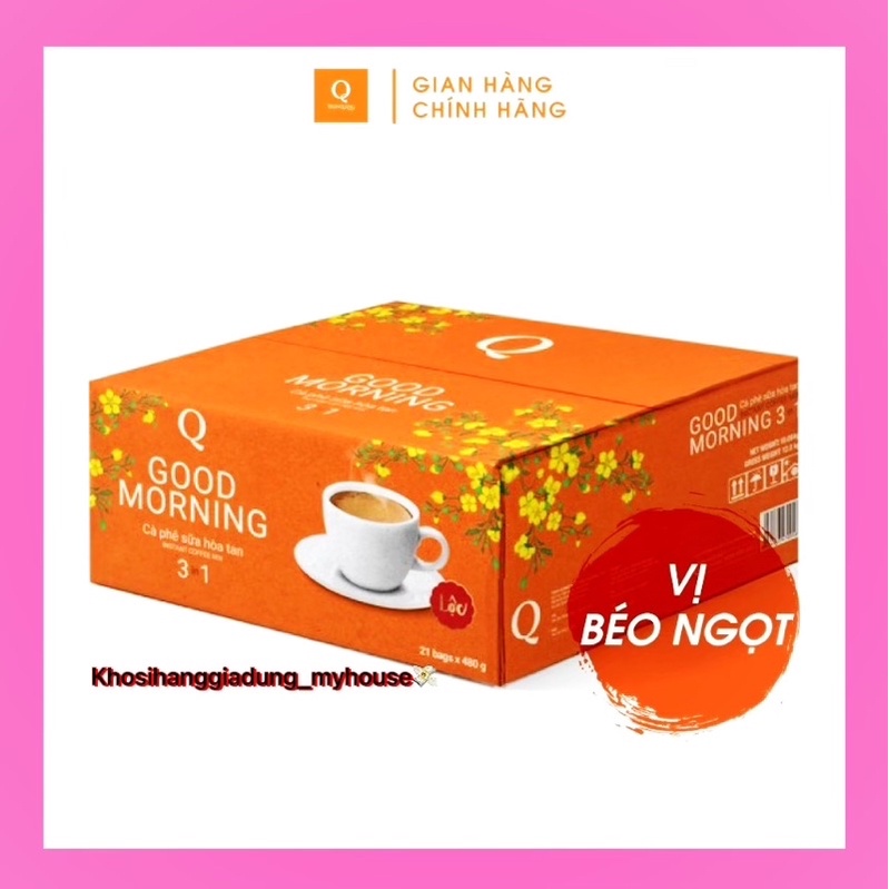 Cà phê hòa tan 3 in 1 Goodmorning cafe sữa uống liền  Trần Quang Coffe