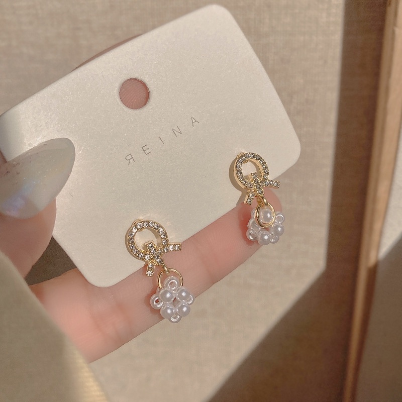 Bộ Khuyên Tai Đính Đá Opal Hình Oval Thời Trang Đơn Giản Sang Trọng Dành Cho Nữ