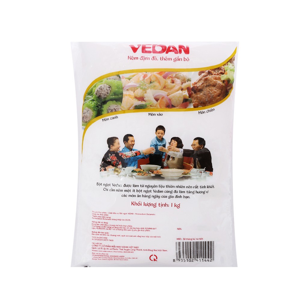 Bột Ngọt Vedan - Chính Hiệu - 2kg bột ngọt Vedan Nhập Công ty