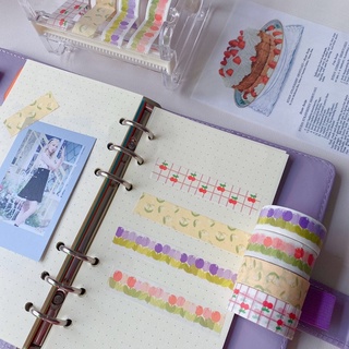 Cuộn washi tape màu sắc trang trí