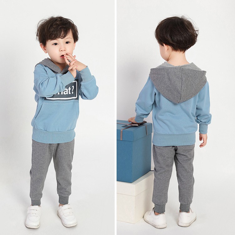 Bộ nỉ Hoodie bé trai 27KIDS bộ nỉ da cá họa tiết đáng yêu cho bé chất cotton hàng xuất Âu Mỹ