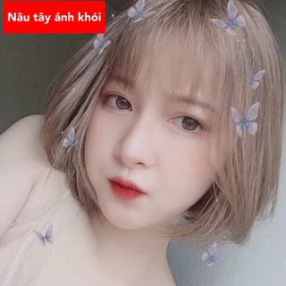 Thuốc nhuộm tóc màu Nâu tây ánh khói + tặng kèm trợ nhuộm