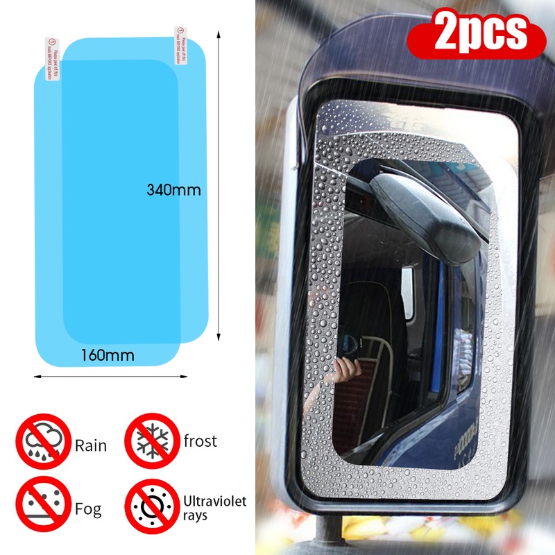 Set 2 Miếng Dán Nano Chống Nước Chống Sương Mù 340*160mm Dán Kính Chiếu Hậu Xe Hơi