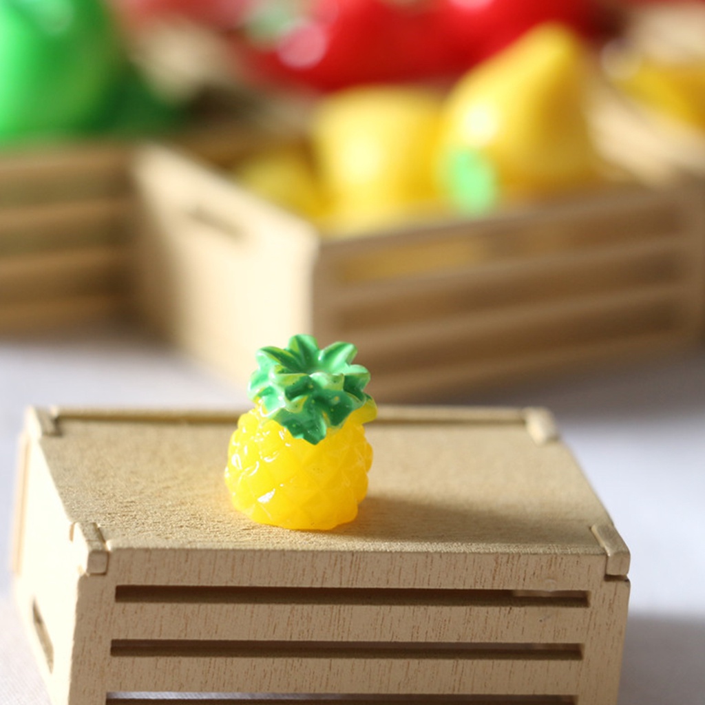 Set 8 Mô Hình Trái Cây Mini Bằng Nhựa Dùng Trang Trí Nhà Búp Bê Diy