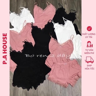 [Có MOD] Đồ Bộ Nữ 2 Dây Chất Gân Tăm Mềm Mịn