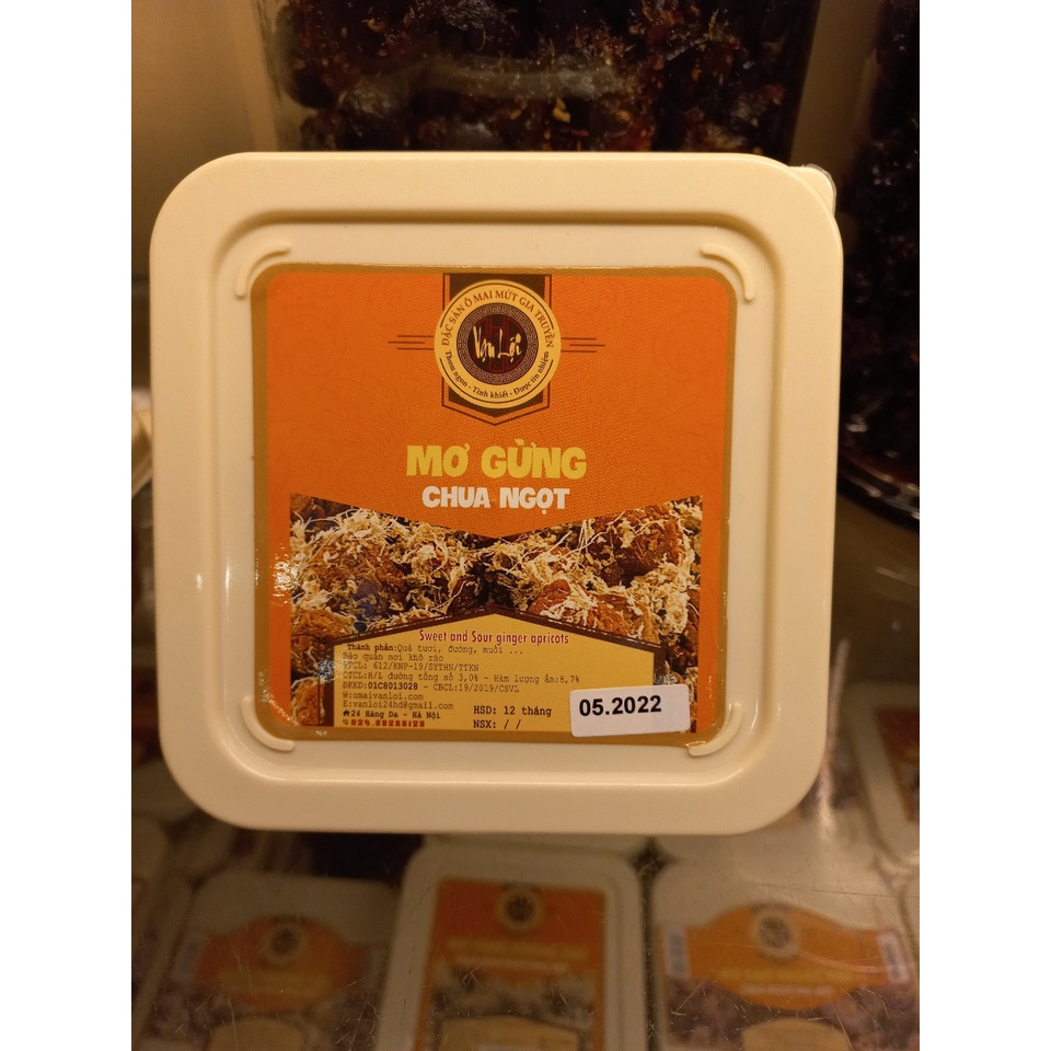 Ô mai Vạn Lợi - Mơ gừng chua ngọt - Hộp 350gr / 500gr