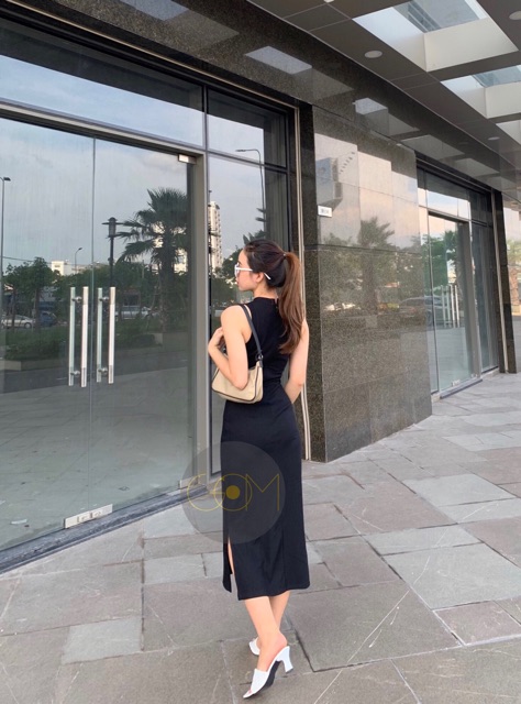 Đầm body thun gân dài (ảnh thật shop chụp) | BigBuy360 - bigbuy360.vn