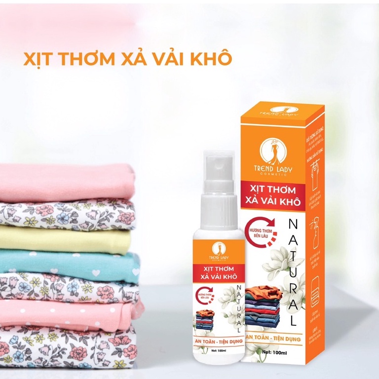 Xịt thơm quần áo nước xả vải khô Trend Lady 100ml - Hàng chính hãng