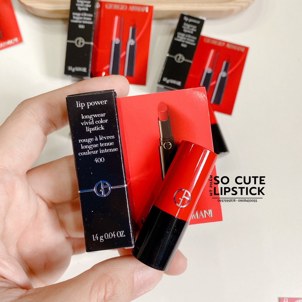 Son Giiorgio Armani Lip Power Longwear Vivid Color Lipstick Mini 1.4g #400
