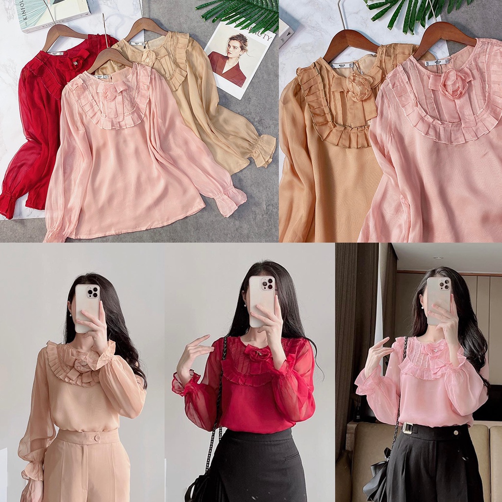 Áo tơ kèm tag hoa