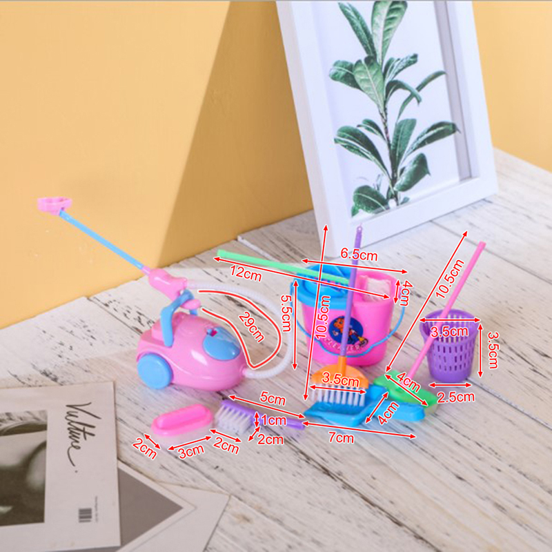 Bộ 9 Đồ Chơi Lau Nhà Mini Dễ Thương Cho Bé