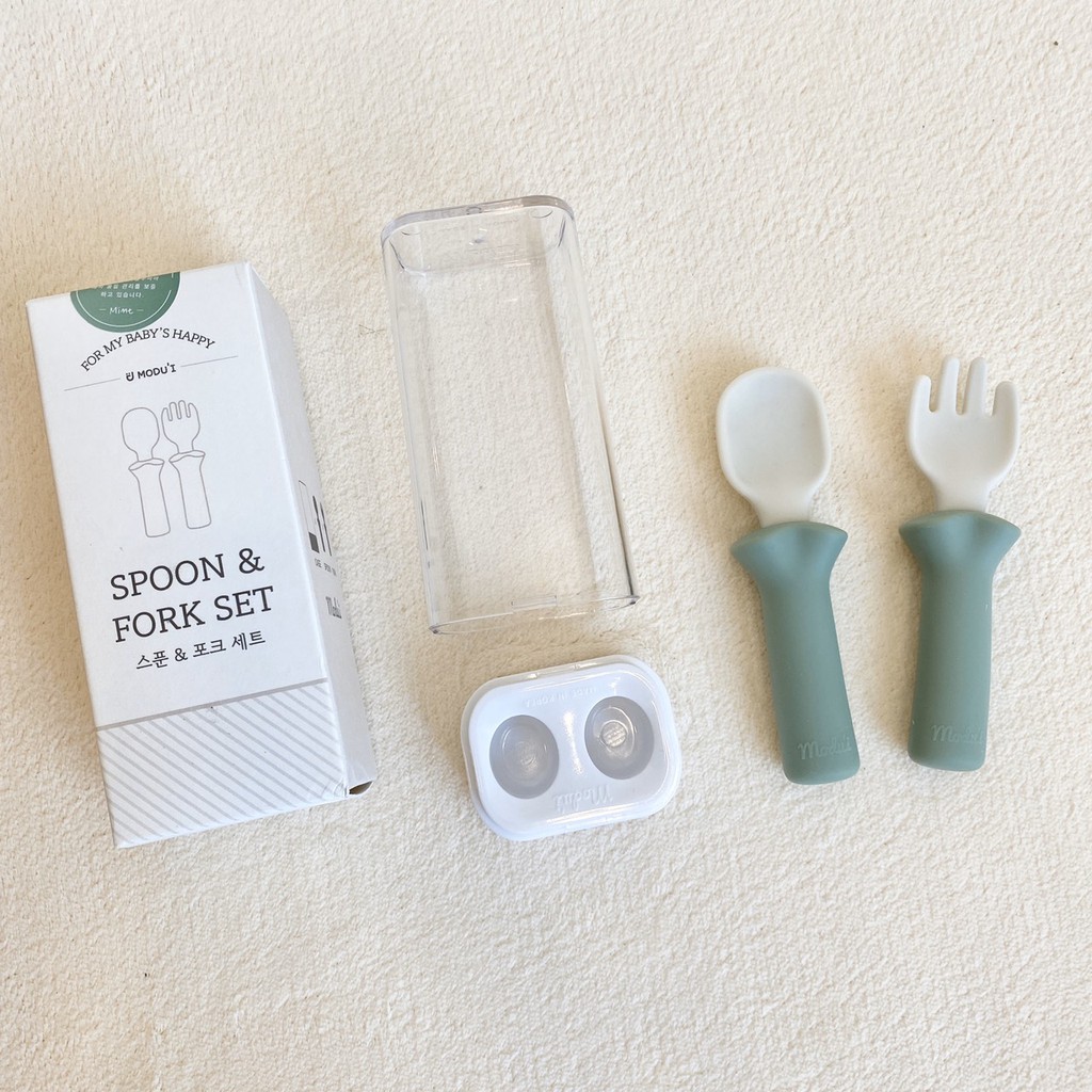 Hộp đựng khiêm giá đỡ set thìa dĩa Bluemama cho bé *Spoon and Fork Cover |Chính hãng| tiện lợi, siêu tiết kiệm
