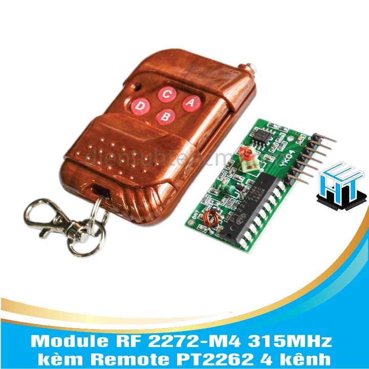 Module RF 2272-M4 kèm Remote PT2262 4 kênh