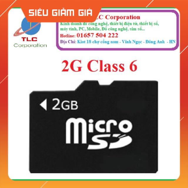 Thẻ nhớ Micro SD 2G Zin, BH 12 tháng đổi mới