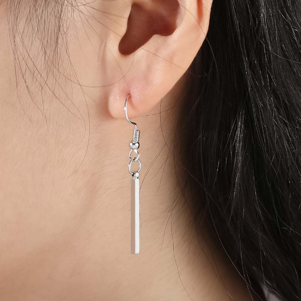 Bông tai bằng thép không gỉ hình chữ nhật in họa tiết anime Tokyo Revengers thời trang cho nam và nữ