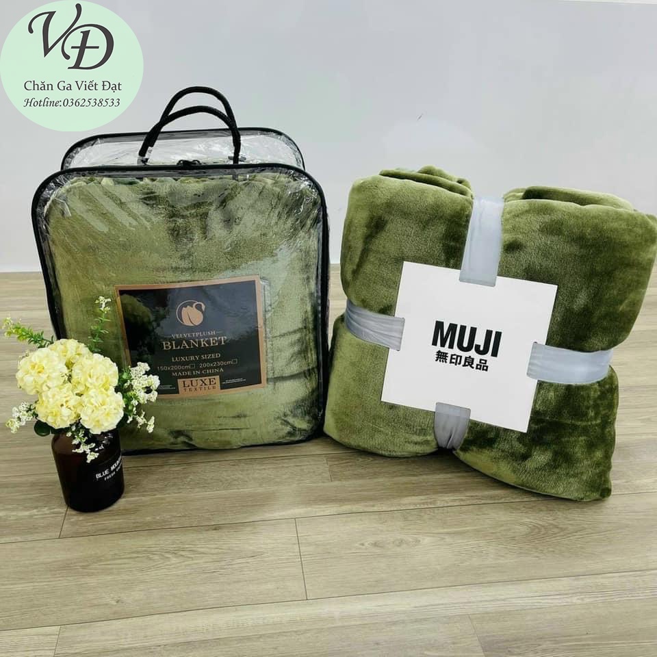 Chăn Muji Cao Cấp - Mềm Mượt - Kích Thước: 2m x 2,3m