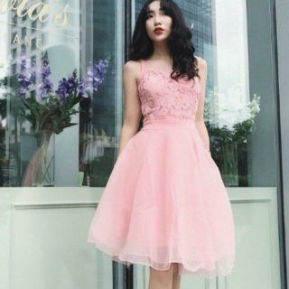 Đầm 2 dây ren lưới