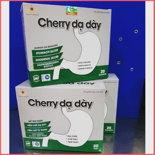 Dạ dày Cherry - Trào ngược, viêm loét dạ dày, tá tràng (chính hãng, hộp 20 gói, date 2022)
