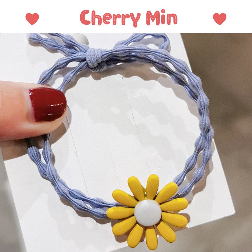 Dây buộc tóc hoa cúc CHERRY MIN