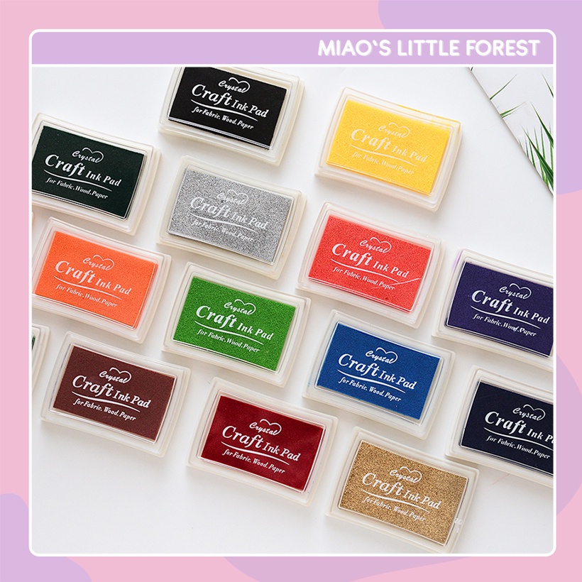 Mực con dấu MIAO'S LITTLE FOREST hộp mực màu đơn dùng cho con dấu gỗ Craft Inkpad màu sắc đa dạng