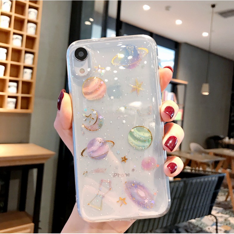 Ốp Điện Thoại Họa Tiết Hành Tinh Ngôi Sao Cho IPhone 12 12Pro 12promax 12mini 8 7 6 Plus XR XS 11 Pro Max