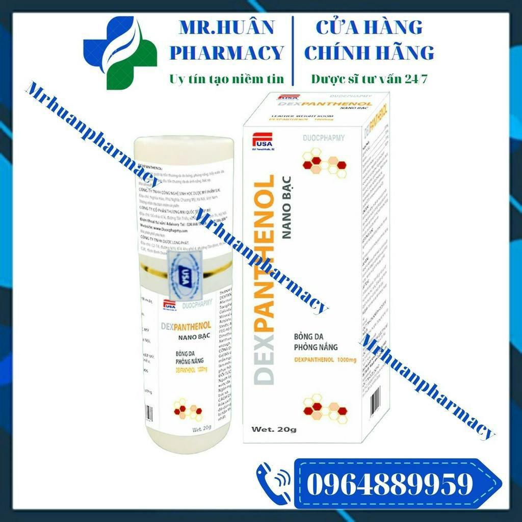 Gel Xịt Bỏng Dexpanthenol Nano Bạc 20g - Dùng cho bỏng da, phỏng nắng, giúp dưỡng ẩm, làm dịu da