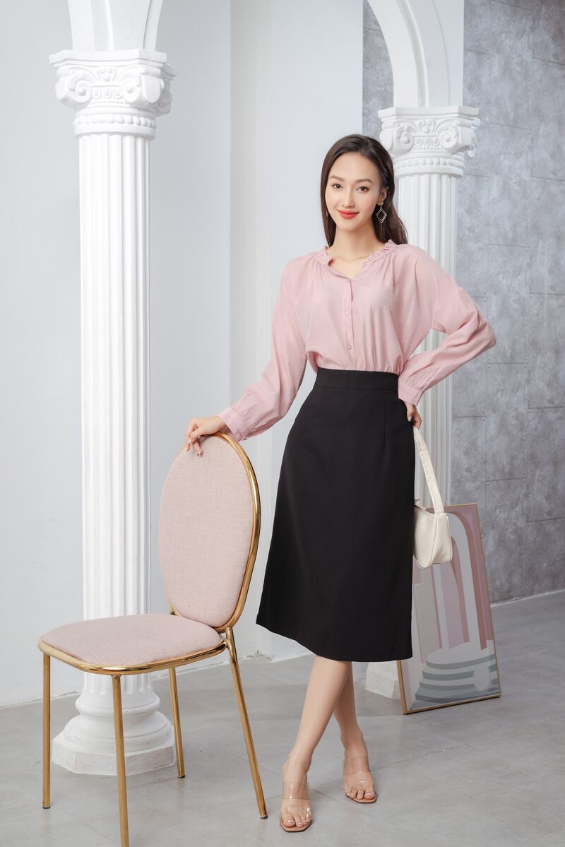 [Mã SKAMCLU7 giảm 10% tối đa 50K đơn 0Đ] CHÂN VÁY DÁNG A CÔNG SỞ 2 MÀU BE ĐEN XẺ SAU XUÂN HÈ THU ĐÔNG AHOLIC | BigBuy360 - bigbuy360.vn