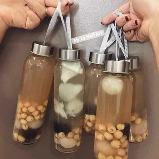 Chai Nước Thủy Tinh Có Dây Xách 500ml, 300ml