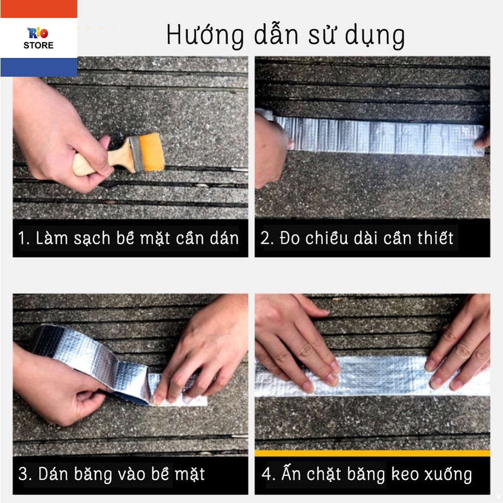 Băng keo chống thấm, chống dột siêu dính đa năng 5cm (5m)