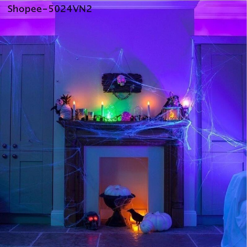 Mạng Nhện Trang Trí Halloween Có Thể Kéo Dài