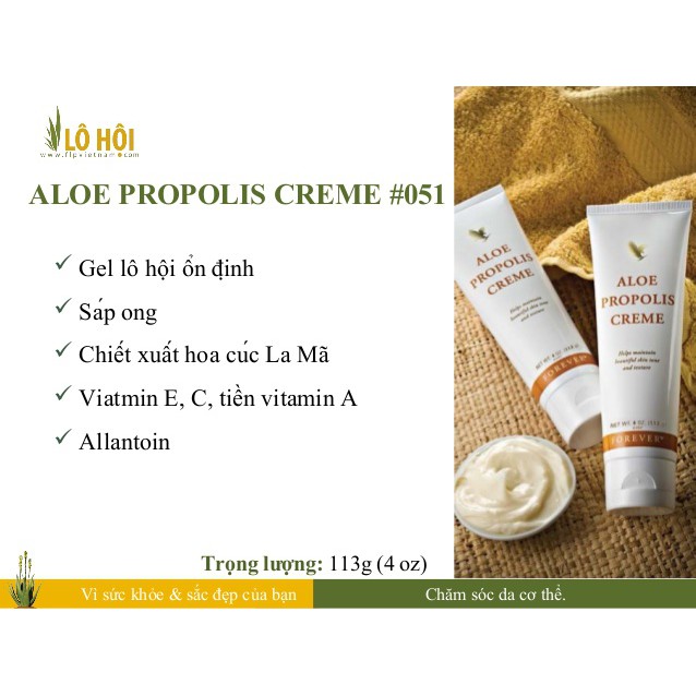 Kem dưỡng da Aloe Propolis Crème - Hàng nhập khẩu Hoa kỳ