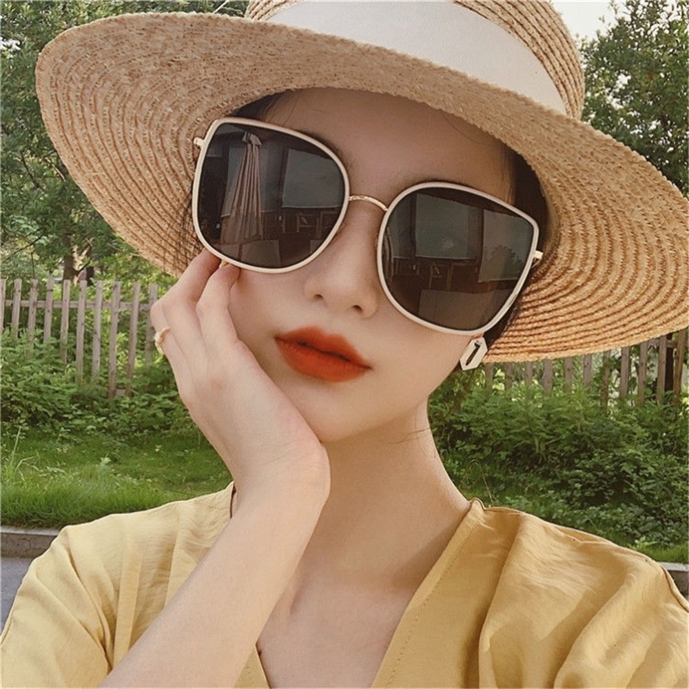 Kính mát gọng chữ nhật chống tia cực tím thời trang dành cho nữ