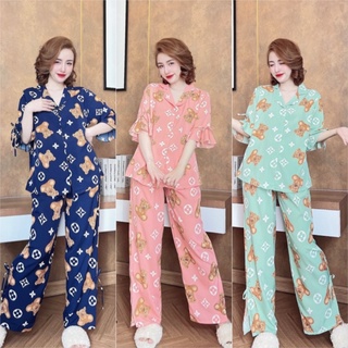 Sales Đồ Ngủ Nữ Pizama Bigsize 55-100kg SLs2 chất Lụa Cao Cấp