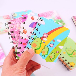Sổ tay mini lò xo nhiều mẫu dễ thương -80 trang