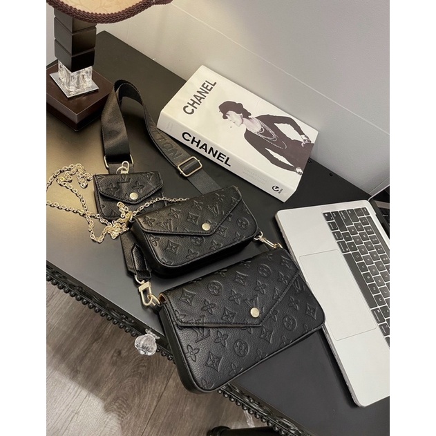 Túi xách nữ LV bì thư set 2 món