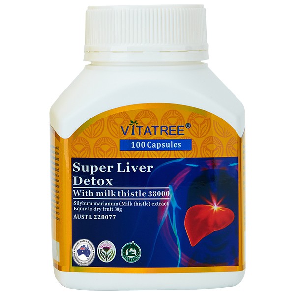 Viên uống giải độc gan Super Liver Detox Vitatree⚡Tặng quà⚡Nhập khẩu Úc giúp cải thiện chức năng gan