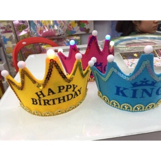 Vương miện Happy birthday có đèn