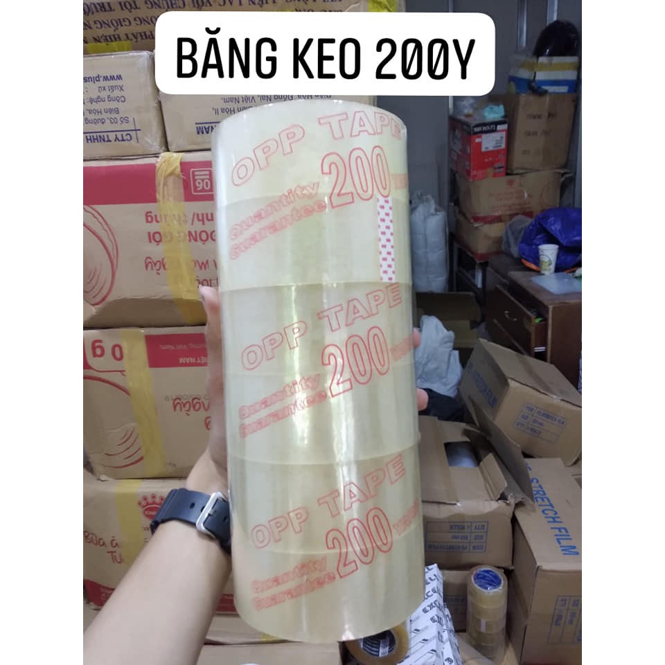 Băng Keo 200 Yard Màu Trong/ Đục 80k