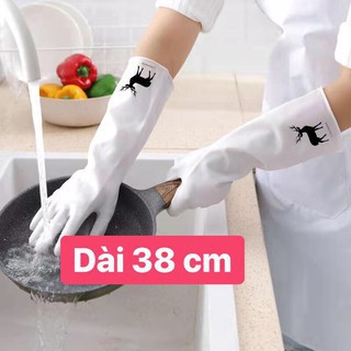 B38 Găng tay hươu cao su mới gang tay rửa bát tiện lợi