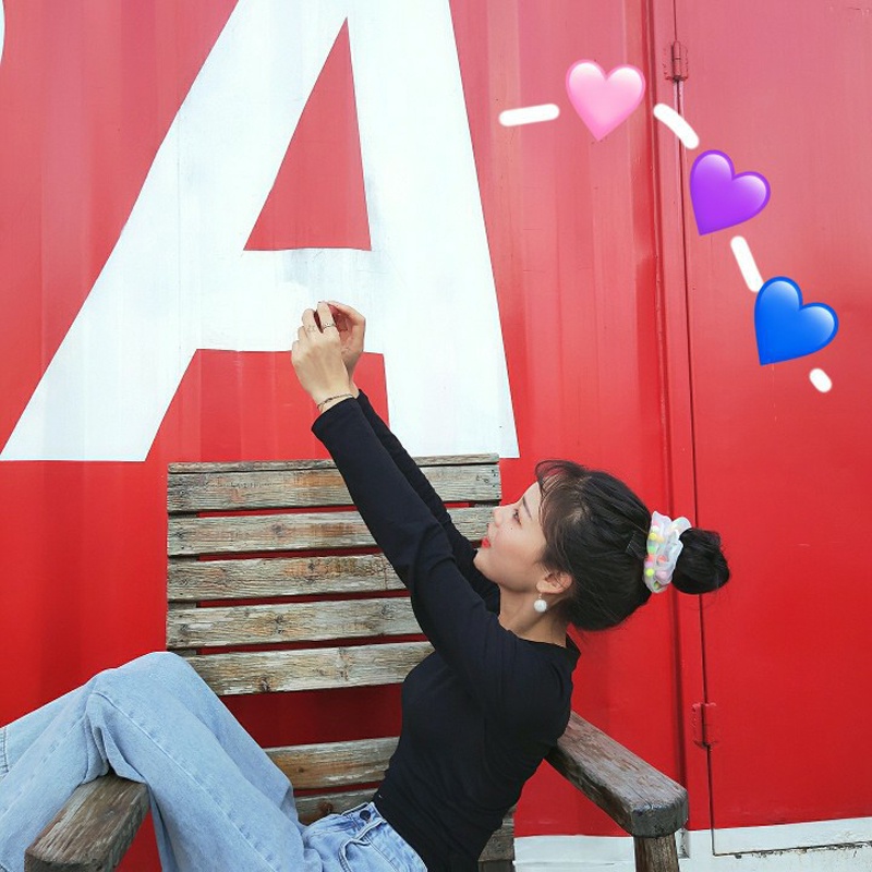 Dây Cột Tóc Cầu Vồng Phong Cách Hàn Quốc Xinh Xắn Cho Nữ