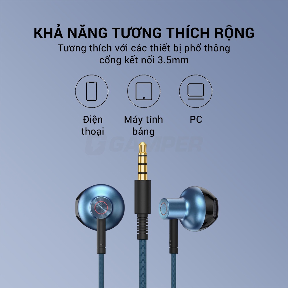 Tai nghe nhét tai Jack 3.5mm Baseus tai nghe có dây & Mic Cho IP Samsung Xiaomi Oppo / Máy Tính Bảng / PC / Laptop