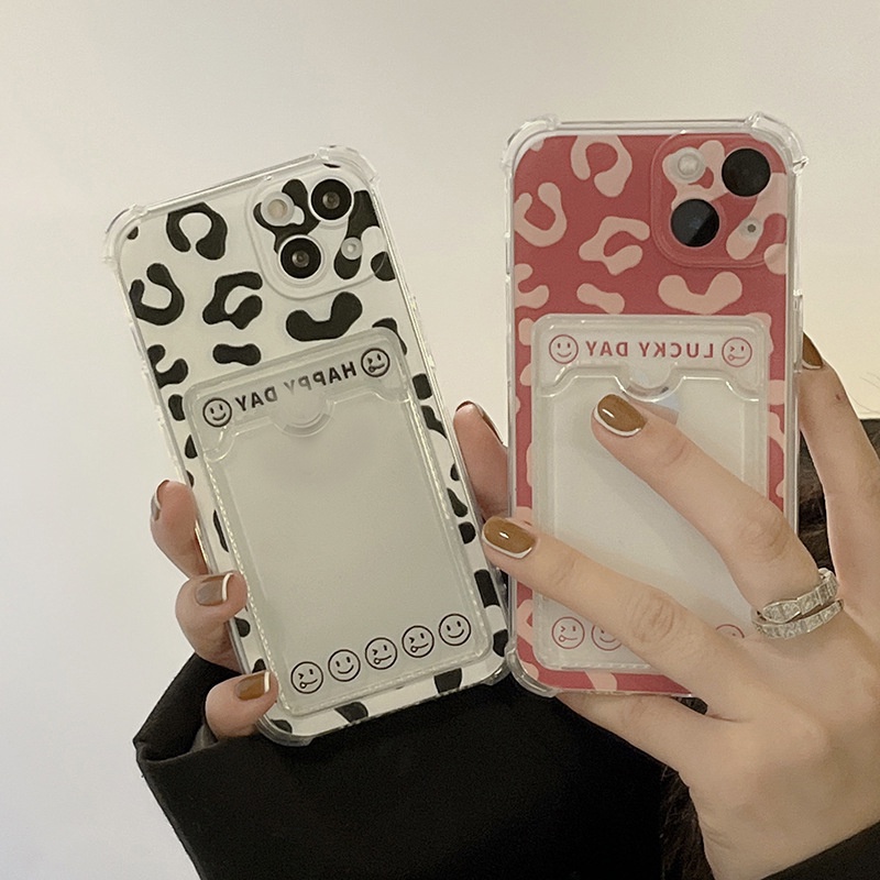 Ốp lưng iphone ốp Điện Thoại Họa Tiết Hoa May Mắn Có Ngăn Đựng Thẻ Cho iPhone 14 13 12 11 PROMAX XS XR XSMAX SE2020 6 7 8P