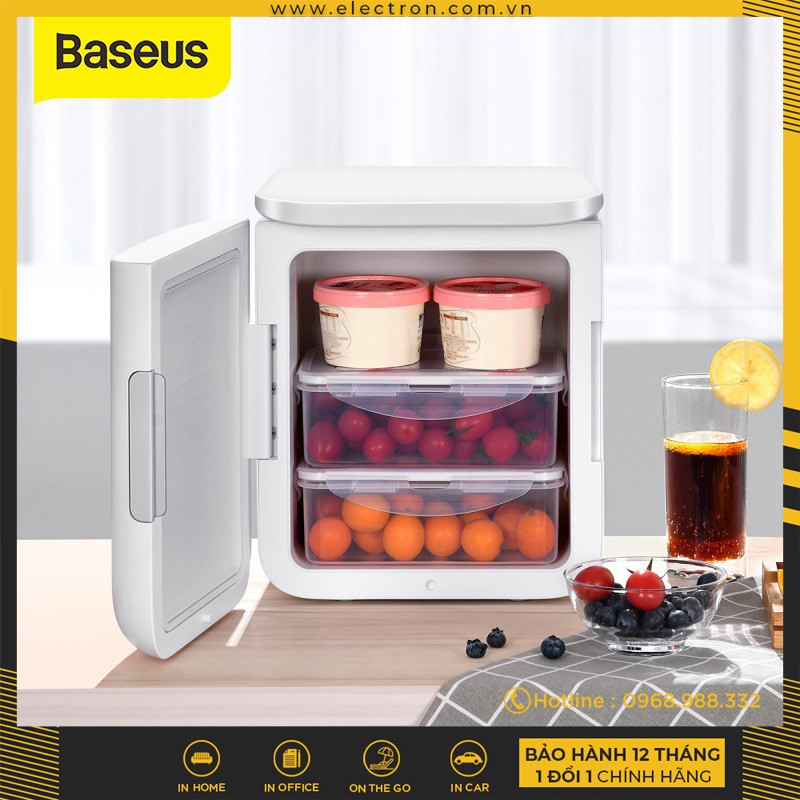 Tủ lạnh mini Baseus Igloo Mini Fridge for Students (6L, 220V, làm mát và giữ ấm)