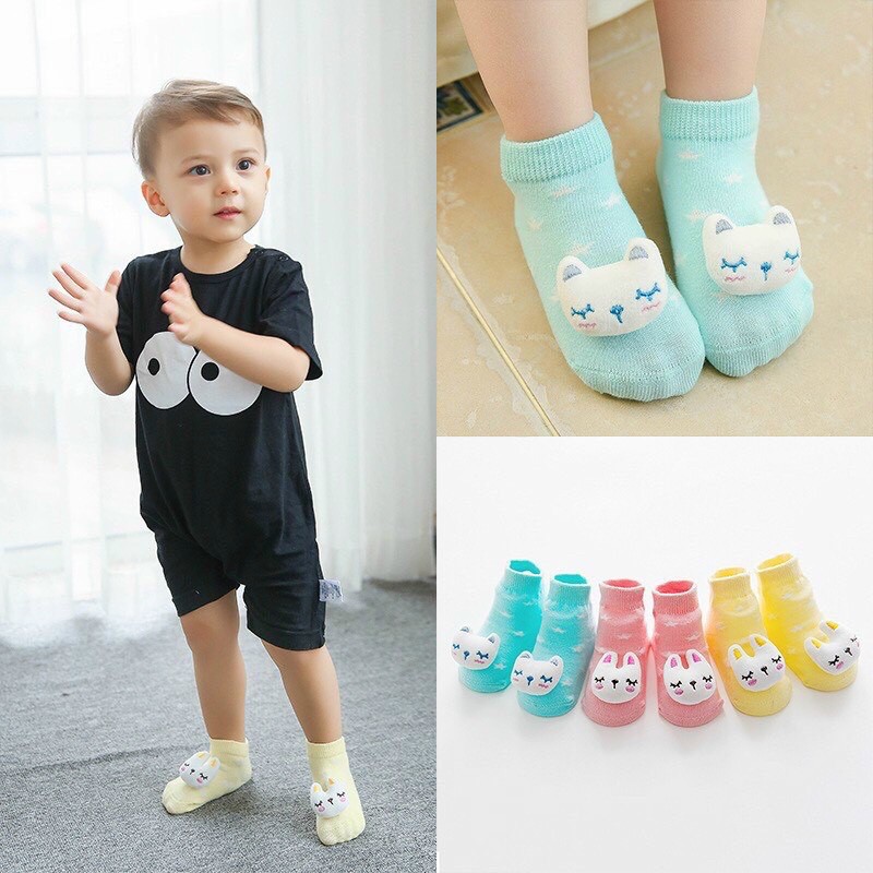 1 đôi tất hình thú kids siêu xinh cho bé