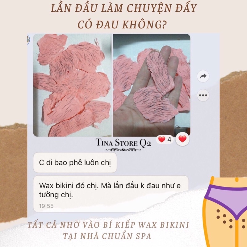 hạt sáp wax lông màu hard wax bean tặng kèm que quét sáp giúp làm sạch lông vùng tay chân , bikini , râu - tinastoreq2