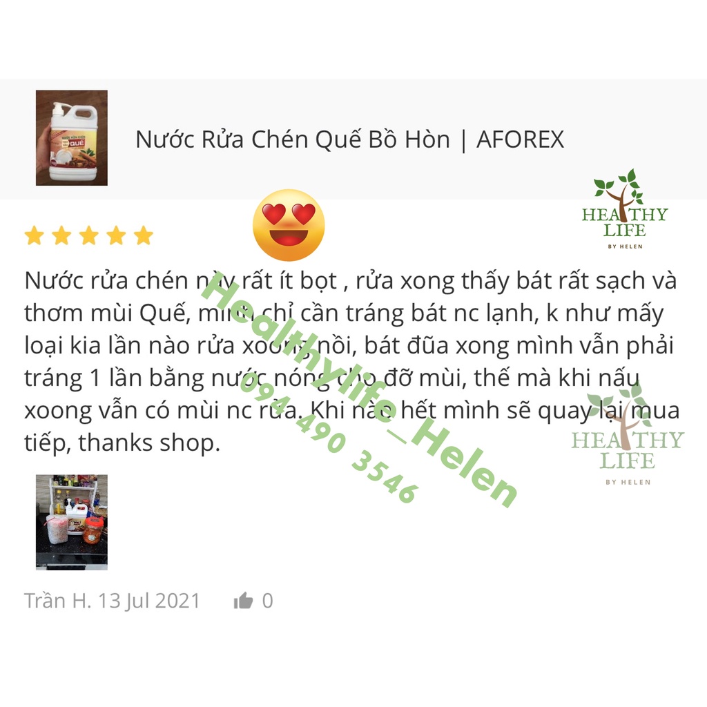Nước Rửa Chén Quế Sả Chanh Bồ Hòn
